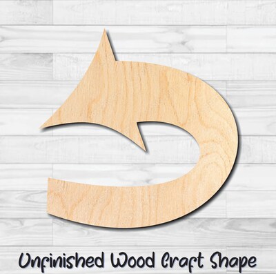 Arrow 24 Unfinished Wood Shape Blank Laser Engraved Cutout Woodcraft Craft Supply ARR-024 - image1